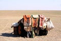 Mongolia Ã¢â¬â nomad horse saddles Royalty Free Stock Photo